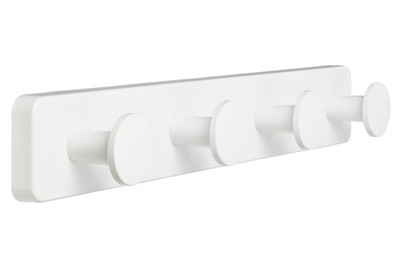 Image of Wandgarderobe, Weiss Abs, 4 Haken Weiss bei JUMBO