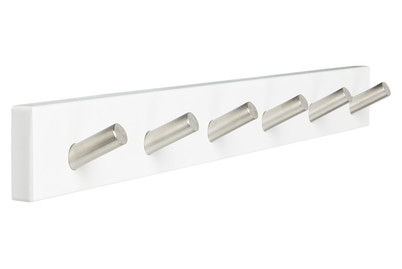 Image of Wandgarderobe, Holz Weiss, 6 Haken Edels bei JUMBO