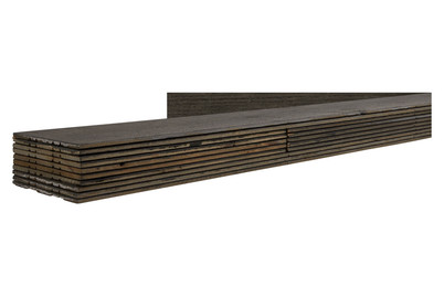 Image of Selbstklebender Holz-Wandbelag C27-Sägeschnitt Dunkel Grau bei JUMBO