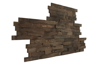 Image of Massivholzpaneele 3D Wall Axewood Teak Charred