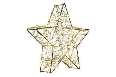 Image of Mood Leuchtfigur Drahtstern Silber D25 cm 80 LED bei JUMBO