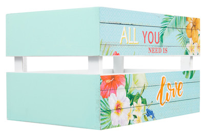 Image of Dekokiste Holz H14cm bei JUMBO