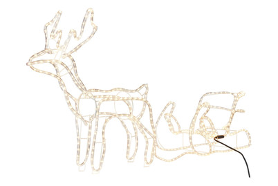 Image of Mood Leuchtfigur Rentier MIT Schlitten 125x45 cm LED bei JUMBO
