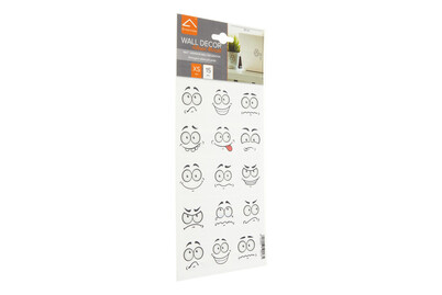 Image of Wall Sticker 15X26 CM Funny Faces