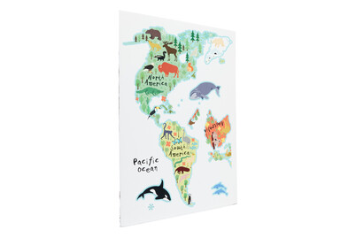 Image of Wallsticker 47X67 CM World MAP bei JUMBO