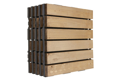 Image of Fliese Fichte braun 30x30cm, 5 Stk. bei JUMBO