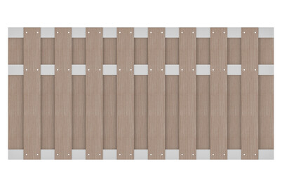 Image of Tiefelement Sichtschutzzaun WPC Eiche Vintage bei JUMBO
