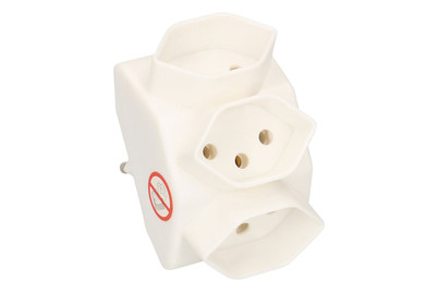Image of Max Hauri AG Abzweigstecker 3 x Typ 13 weiss MH bei JUMBO
