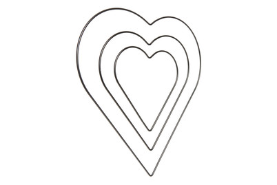 Image of Metallherzen schwarz 3er Set bei JUMBO