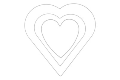 Image of Metallherzen weiss Set bei JUMBO