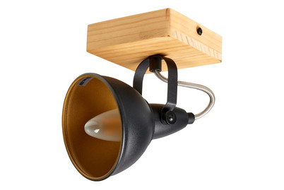 Image of Wandspot Motta Holz-Metall schwarz bei JUMBO