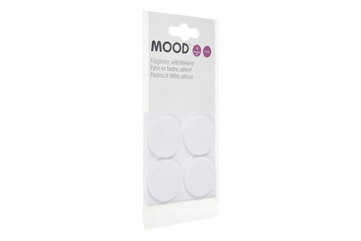 Image of Mood Filzgleiter Weiss Rund bei JUMBO