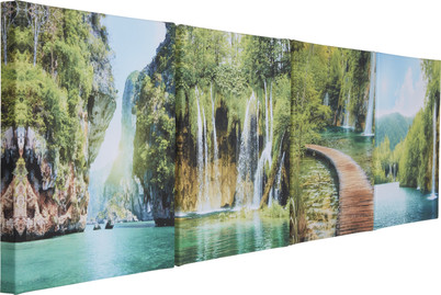 Image of Leinwandbild Canvas Set Waterfalls