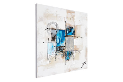 Image of Leinwandbild Handbemalt 70 x 70 cm Blue bei JUMBO