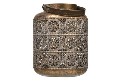 Image of Windlicht Eisen Rund MIT Glas H200Xd160 bei JUMBO