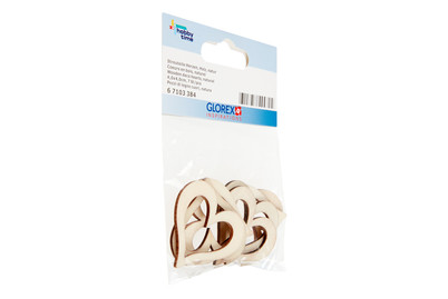 Image of Glorex Streuteile Herzen Holz natur bei JUMBO