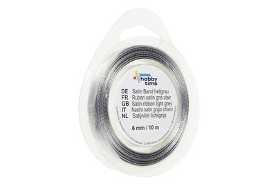 Image of Glorex Satin Band 6 mm hellgrau bei JUMBO