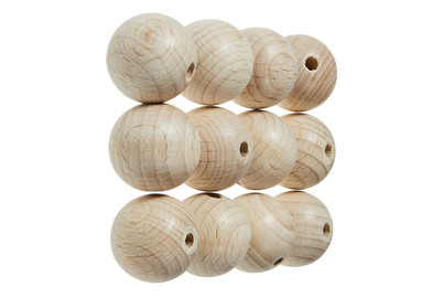 Image of Rohholzkugel 20 mm 12 Stück, natur bei JUMBO