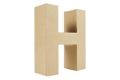 Image of Glorex Buchstabe aus Karton H, 17.5 x 15 x 5.5 cm bei JUMBO