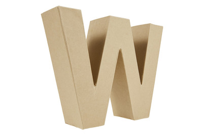Image of Glorex Buchstabe aus Karton W, 17.5 x 20 x 5.5 cm bei JUMBO