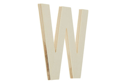 Image of Glorex Holzbuchstaben, W, 6 x 8.5 x 0.5 cm bei JUMBO