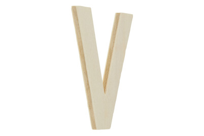 Image of Glorex Holzbuchstaben, V, 6 x 8.5 x 0.5 cm bei JUMBO