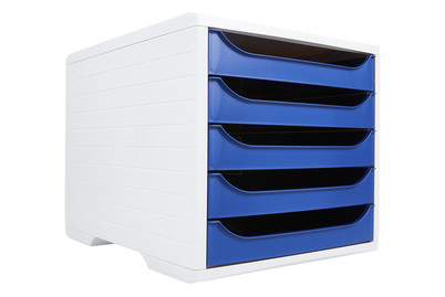 Image of Büro-Box 5 Schubladen Blau