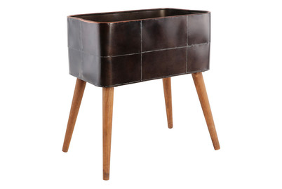 Image of Gartec Metallgefäss mit Holzbeinen bei JUMBO