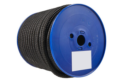 Dacron-Polyester-Seil 0,64 Cm, Schwarz - 150 M Spule, Bruchlast 444 Kg - UV- & Abriebfest Für Outdoor & Handwerk
