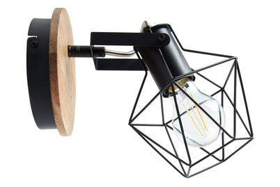 Image of Wandlampe Jaru schwarz/braun bei JUMBO