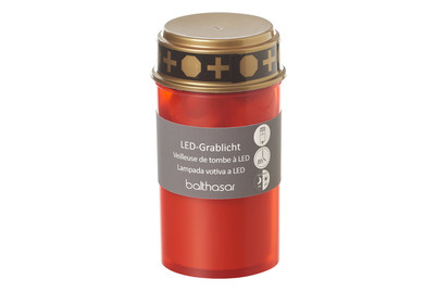Image of balthasar LED-Grabkerze ROT bei JUMBO