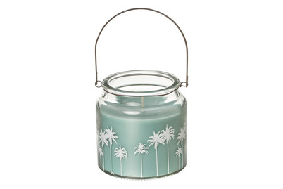 Image of Kerzenglas Palm Beach hellblau bei JUMBO