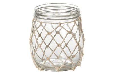 Image of Windlicht Glas MIT Netz bei JUMBO