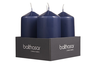 Image of Zylinderkerze 4ST ARK Blue bei JUMBO