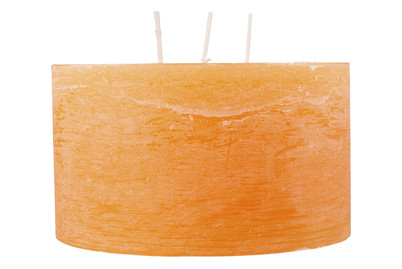 Image of Raureifkerze 3-Docht Orange bei JUMBO