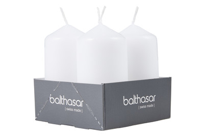 Image of Zylinderkerze 4Er-Set Weiss bei JUMBO