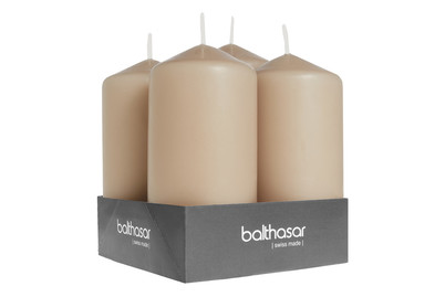 Image of Zylinderkerze 4er-Set Taupe bei JUMBO