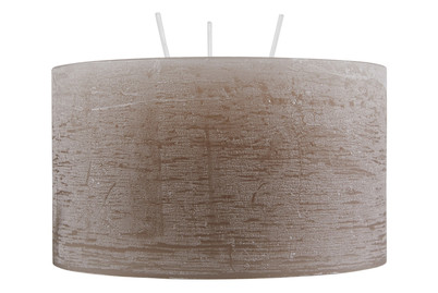 Image of Raureifkerze 3-Docht Taupe bei JUMBO