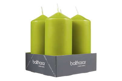 Image of Zylinderkerze 4er-Set Gruen bei JUMBO