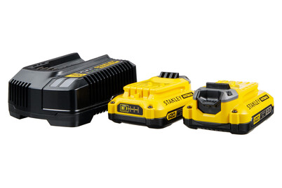 Image of Stanley Starter Kit A-Schnell-Ladegerät + 2 x 2,0 Ah V20 Akkus bei JUMBO