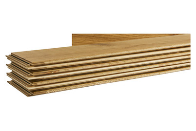 Image of Parkett Landhausdiele Eiche Rustikal, geölt, gebürstet, 1800x180x14 mm bei JUMBO