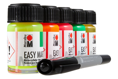 Image of Marmorierfarbe Easy Marble Set neon bei JUMBO