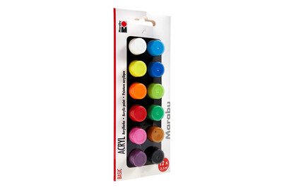 Image of Marabu Acrylfarben Set Basic, 12 x 3,5 ml bei JUMBO