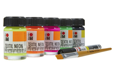 Image of Marabu Textilfarben Starter-Set Neon bei JUMBO