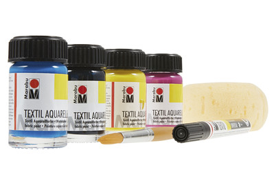 Image of Marabu Textil-Farben Starter-Set Aquarell bei JUMBO