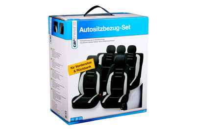 Image of Cartrend Sitzbezug-Set Fashion Schwarz Weiss bei JUMBO