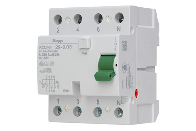 Image of FI-Schutzschalter 4-Polig 3L+N 25A 0,03A bei JUMBO