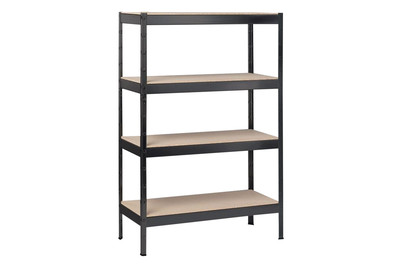 Image of Schwerlastregal Stecksystem M schwarz 180x100x40cm bei JUMBO