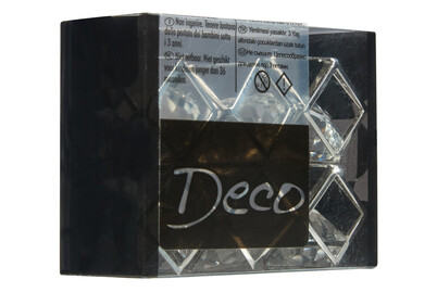 Image of Metal Rhomboid 25mm silber bei JUMBO