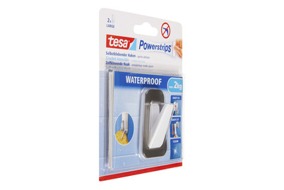 Image of tesa Powerstrips® Haken waterproof L Metall-Kunststoff